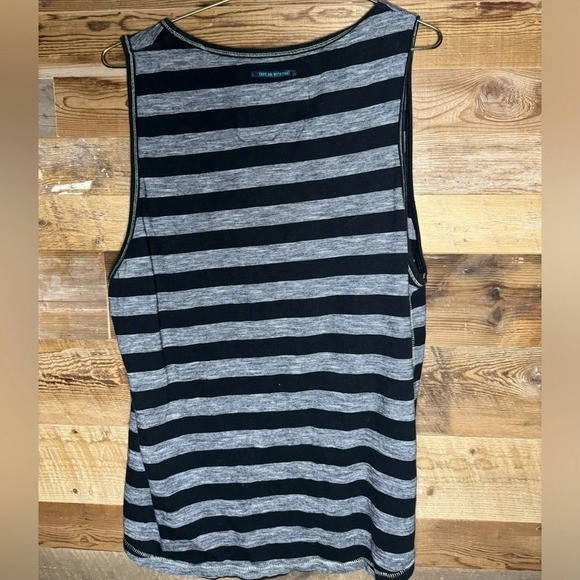 Projek Raw mens tank top size Large/L, grey and black striped - Picture 3 of 3